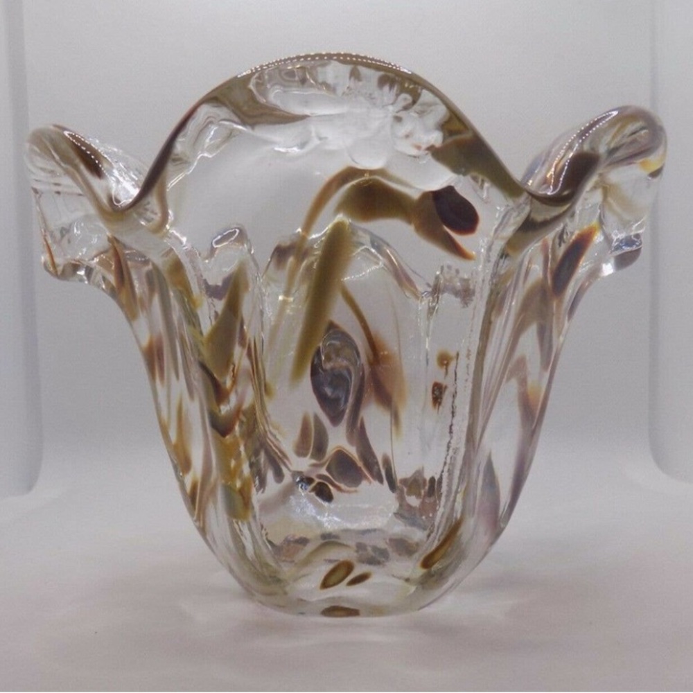 Vintage Art Glass Murano Hand Blown Glass Vase